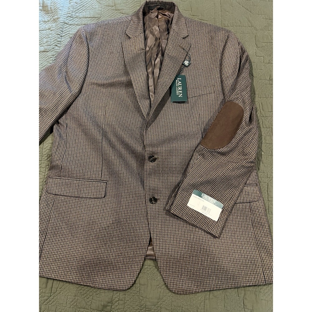 Lauren Ralph Lauren Men's Blazer With Suede Elbow Pads NWT 46 Long